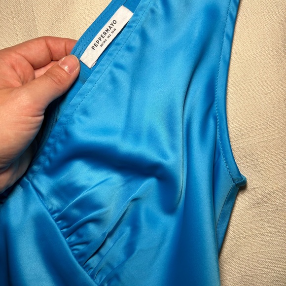 NWOT Peppermayo blue mini dress. Too small/short for me. I’m 5’4/130 lbs. - Picture 3 of 4